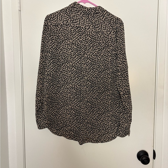 Apt. 9 Black and Tan Polka Dot Blouse - Picture 2 of 2